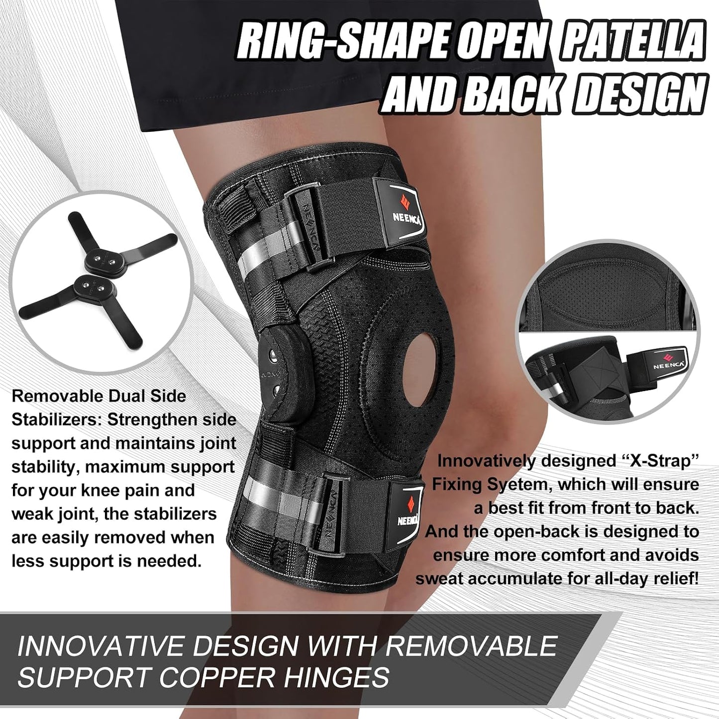 NEENCA Professional Knee Brace for Knee Pain Relief and Sports Protection