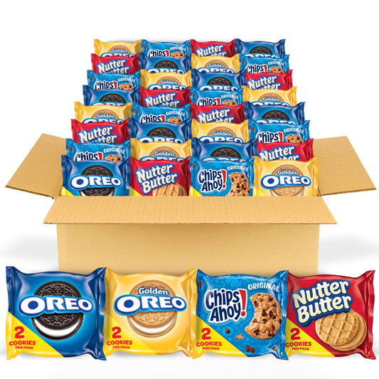 Bulk Cookie Variety Pack with OREO, CHIPS AHOY!, and Nutter Butter Snacks