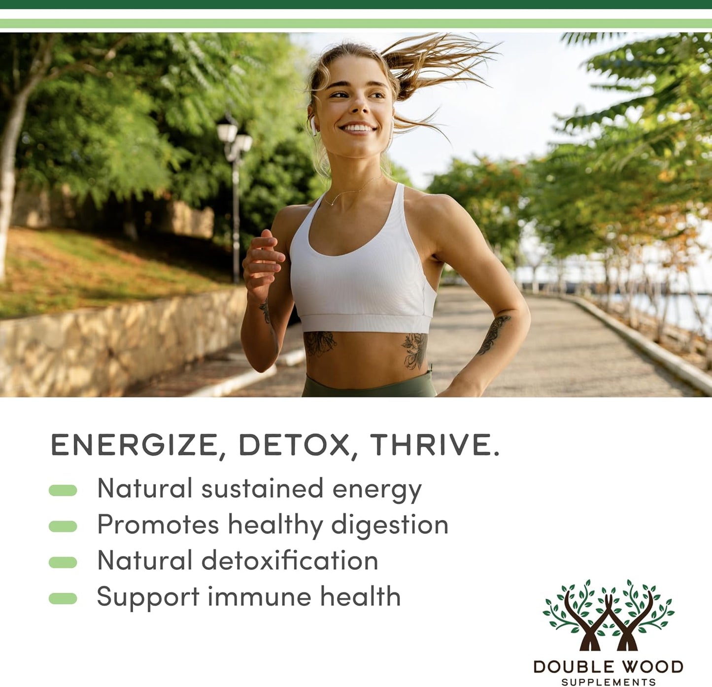 Chlorophyll Liquid Drops - for Digestion, Gut Health, Energy and Detox - Vegan Safe (Rich, Full Texture and Taste, Not Watered Down), 2oz Peppermint Flavored, by Double Wood