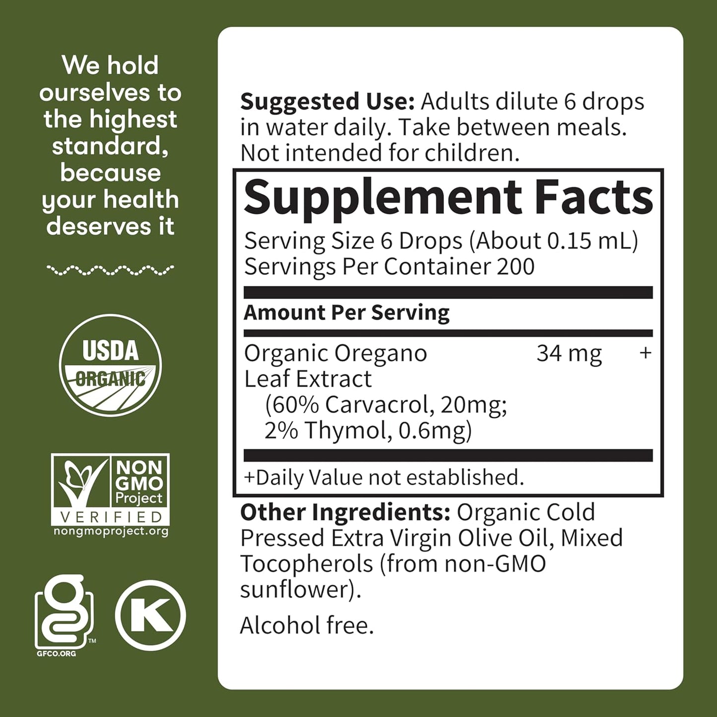 Garden of Life Organics Oil of Oregano Seasonal Drops 1fl oz (30 mL) Liquid, Concentrated Plant Based Immune Support - Alcohol-Free, Organic, Non-GMO, Vegan & Gluten Free Herbal Supplements