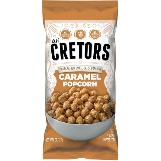 G.H. Cretors' Caramel Corn, 8 Oz, Pack of 6, Gluten Free, Kosher