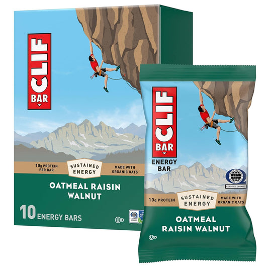 CLIF BAR Energy Protein Bars Oatmeal Raisin Walnut 10 Pack
