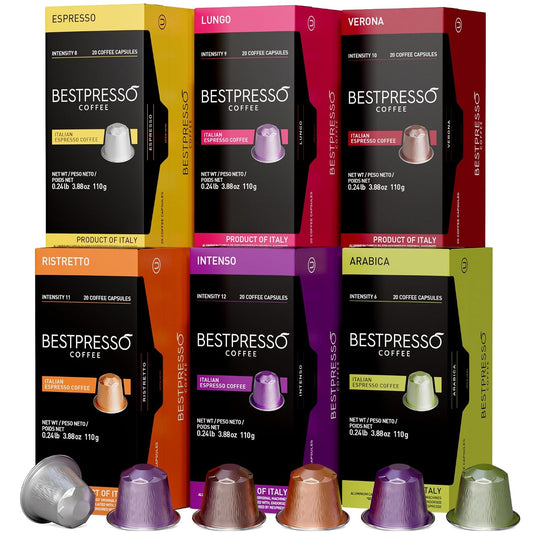 Bestpresso Coffee Pods for Nespresso Original Machine Variety Pack
