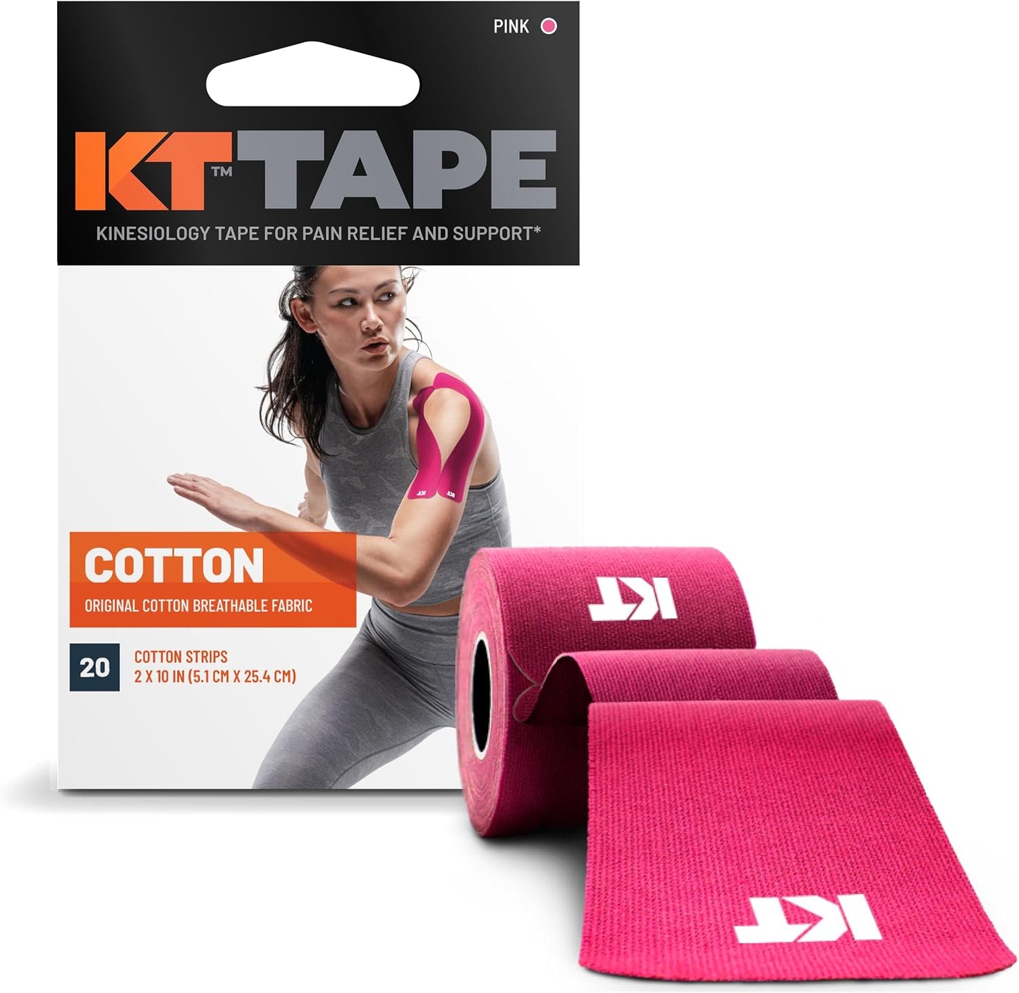 KT Tape Original Cotton Elastic Kinesiology Tape for Everyday Muscle and Joint Support