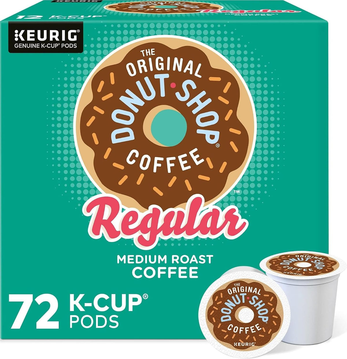 The Original Donut Shop Regular Keurig Single-Serve K-Cup Pods, Medium Roast Coffee, 72 Count