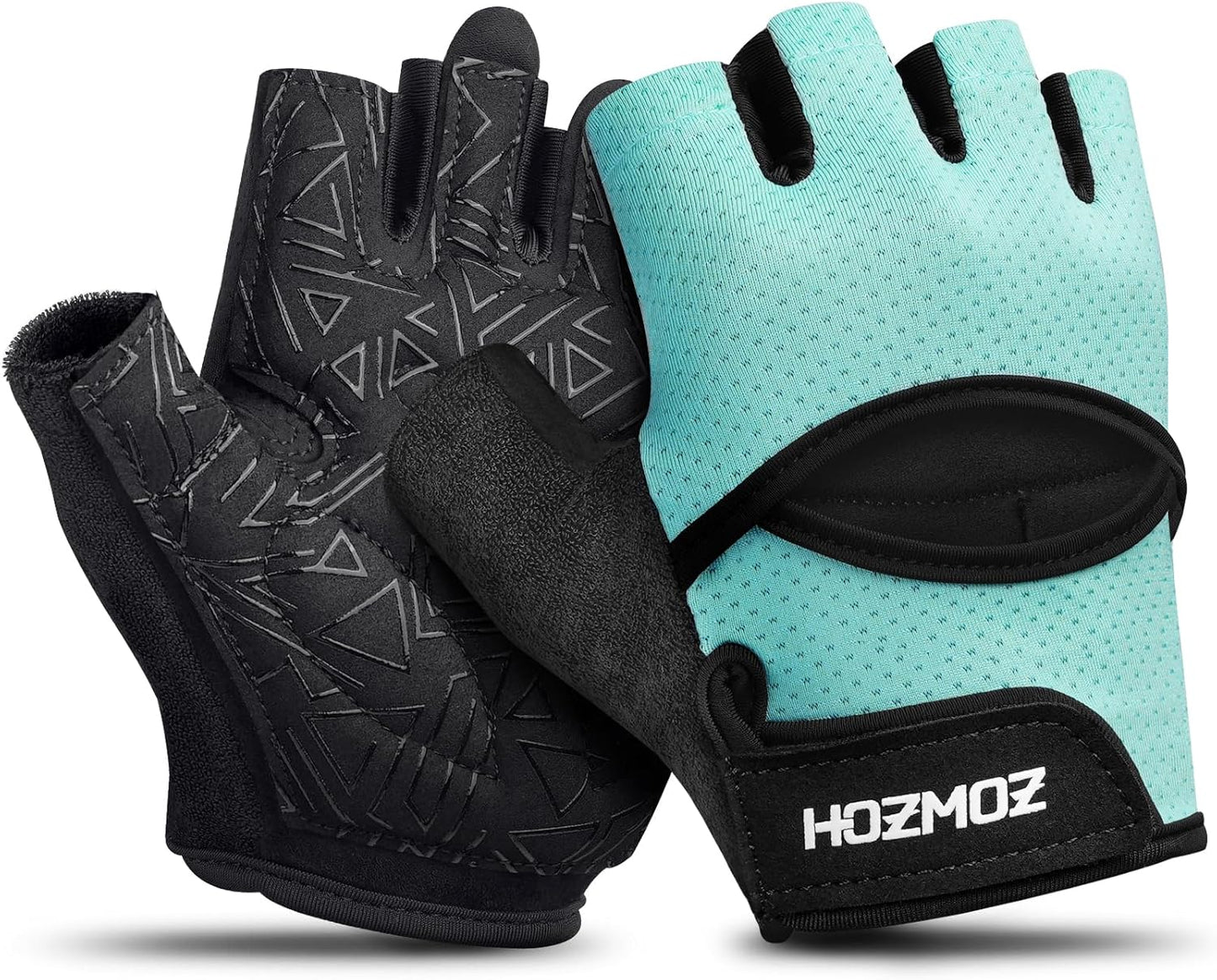 HOZMOZ Ventilated Workout Gloves w/ Full Palm Protection