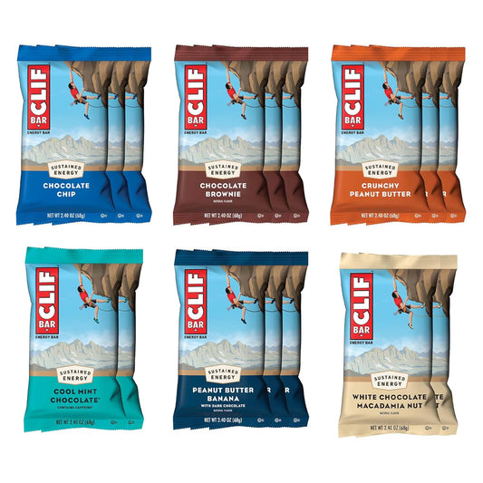 CLIF BAR Variety Pack Energy Bars 16 Pack Non-GMO Organic Oats