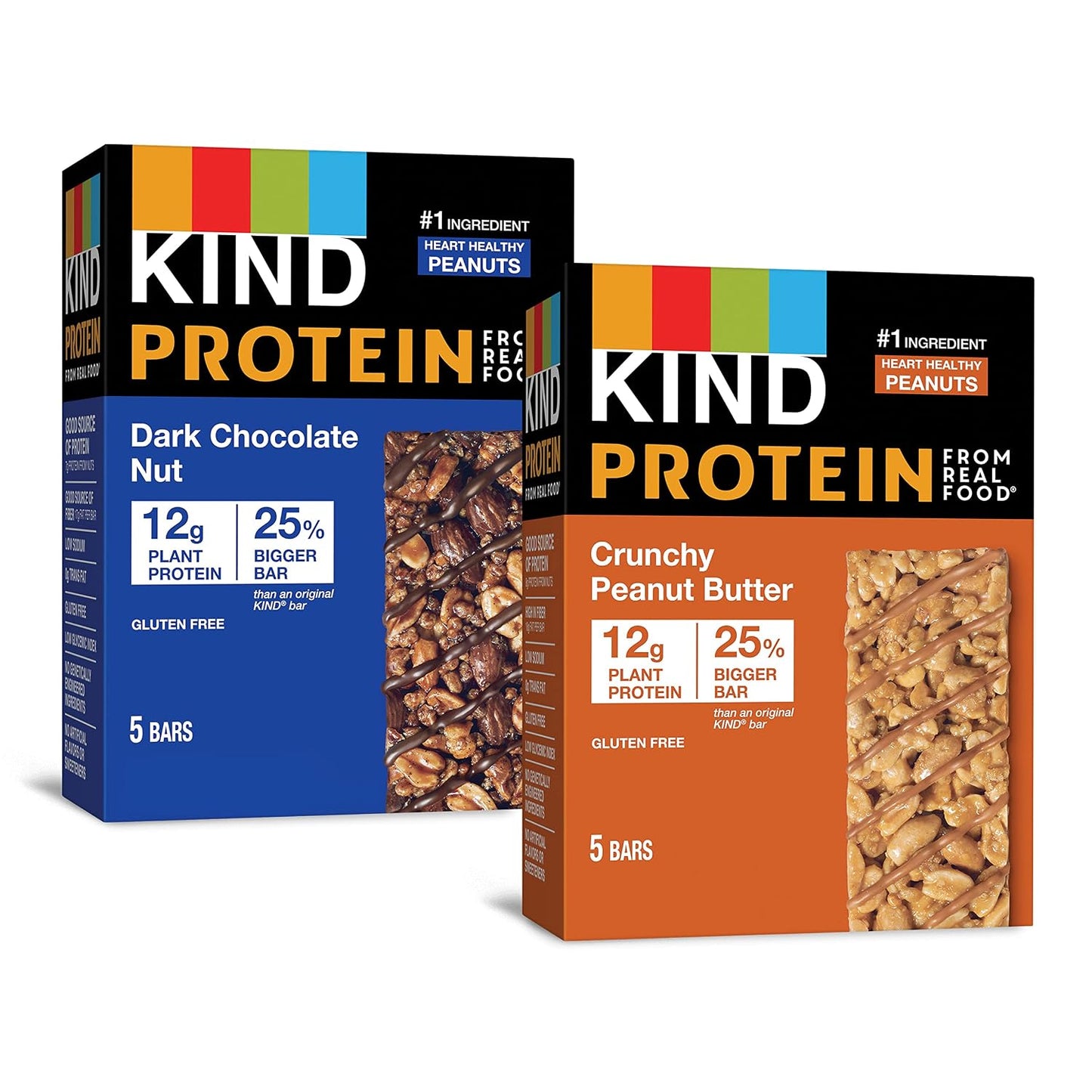 KIND Protein Bars, Crunchy Peanut Butter, Gluten Free, 12g Protein, 12 Count