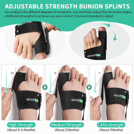Healrecux Bunion Corrector for Women and Men, 1 Pair, Big Toe Straightener