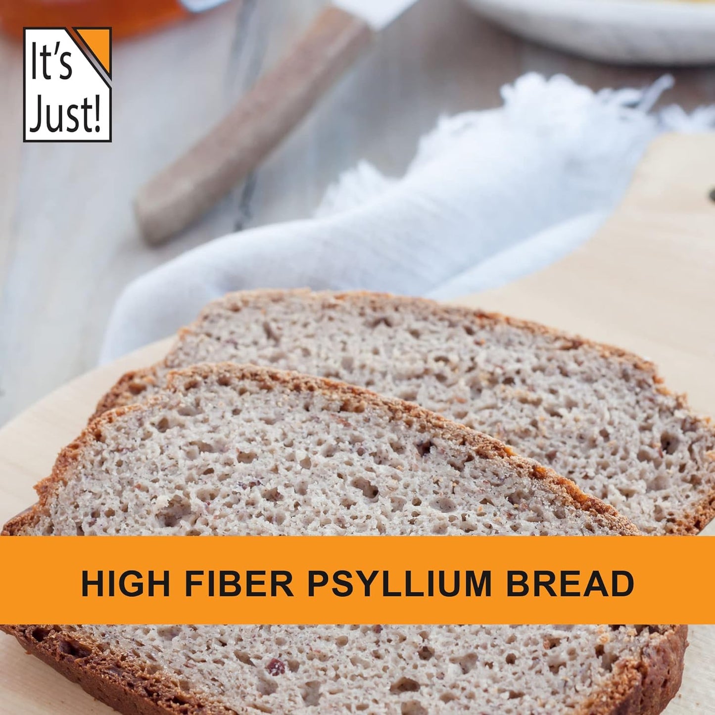 It's Just! - Psyllium Husk Powder, GLP-1 Friendly, Easy Mixing Dietary Fiber, Cleanse Your Digestive System, Finely Ground Powder, Ideal for Keto Baking, Non-GMO (Unflavored, 10oz (Pack of 1))