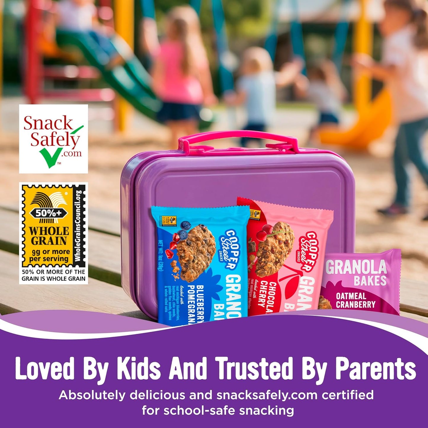 Soft Baked Granola Bars Variety Pack, Nut Free, Low Sodium, Individually Wrapped