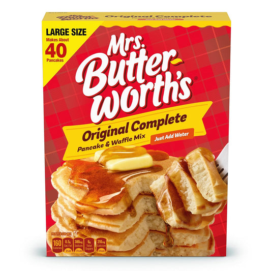Mrs. Butterworth Pancake and Waffle Mix, 32 Ounce, Non-GMO, No Preservatives, Easy to Make, Great Source of Calcium