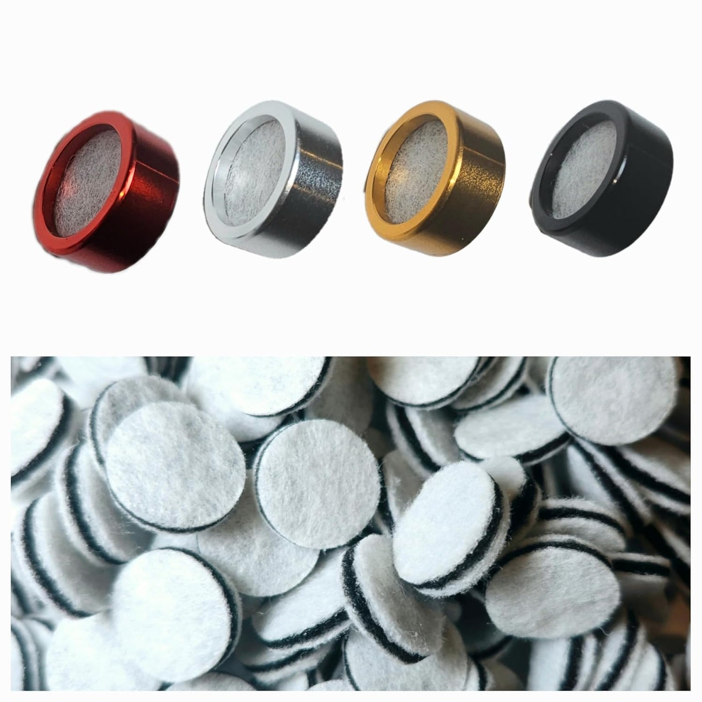 Reusable Metal Ring with Activated Carbon Filter for Silicone Mouth Funnel