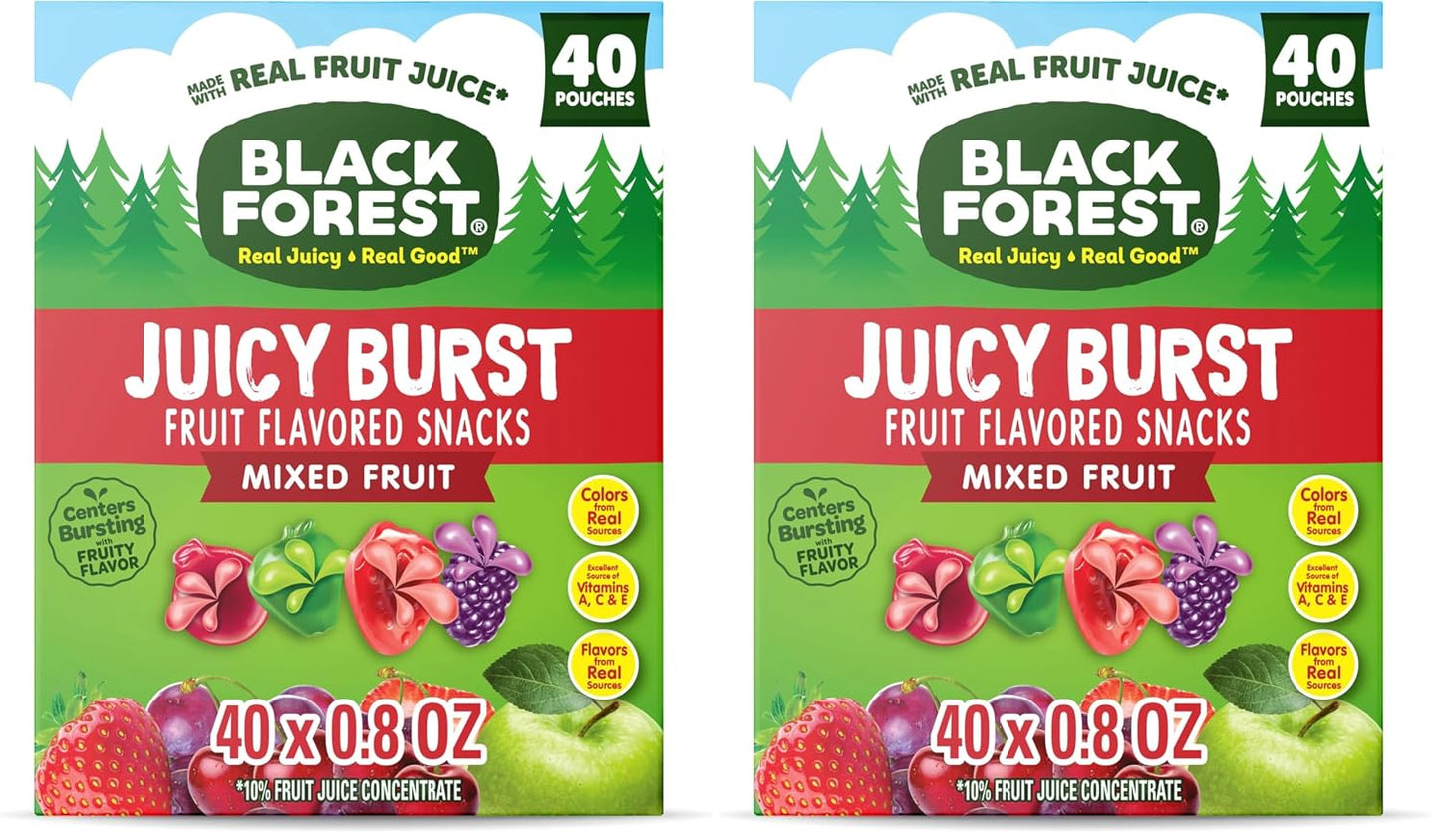Black Forest Mixed Fruit Flavored Snacks, 0.8 oz, 40 count
