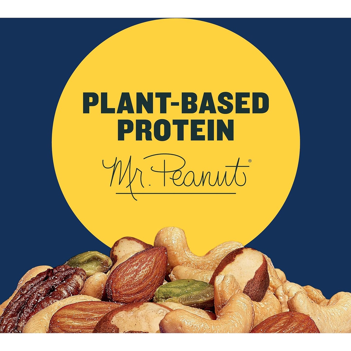 PLANTERS Deluxe Mixed Nuts, 15.25oz Canister, Plant-Based Protein, Quick Snack