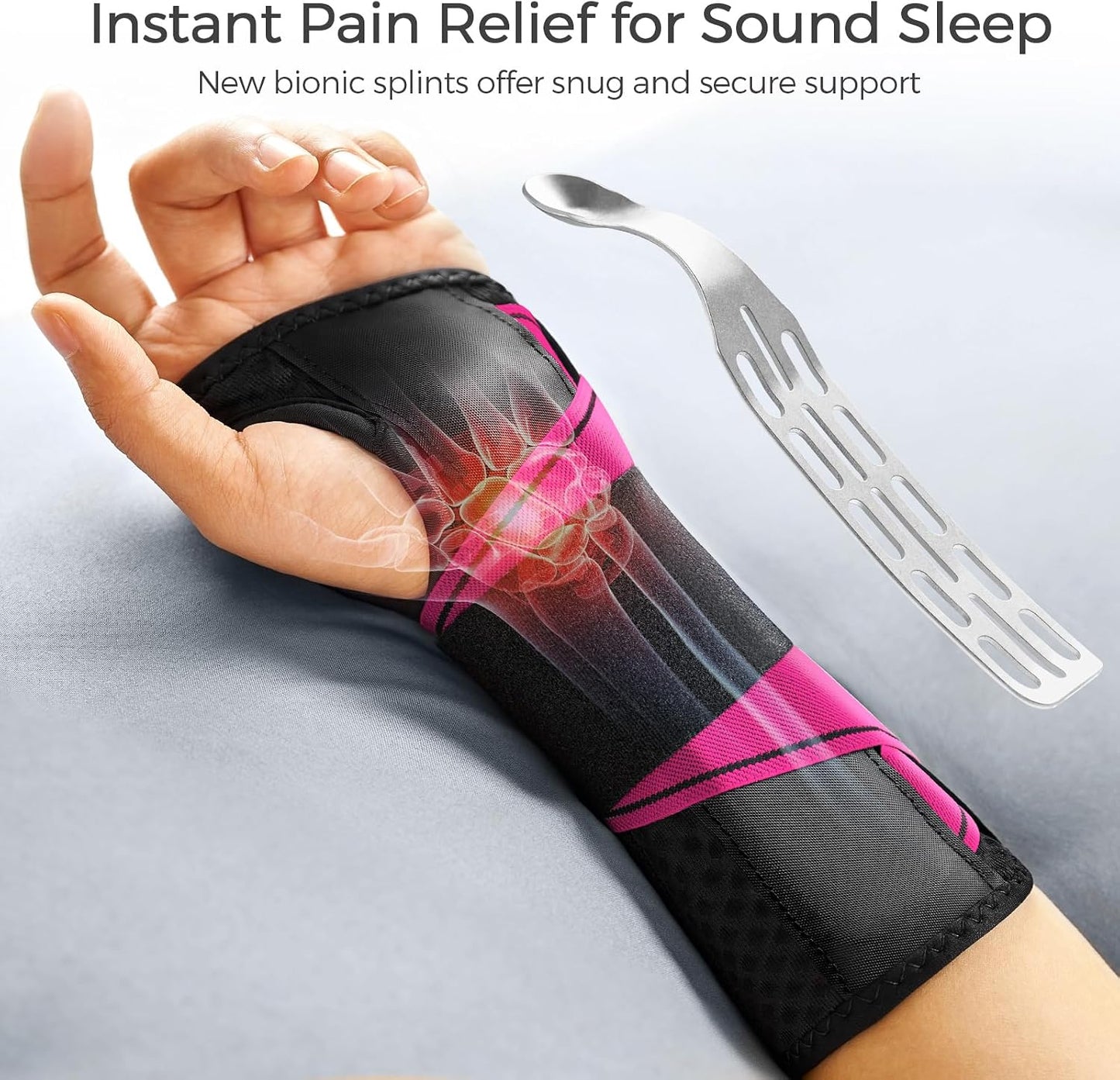 FREETOO Carpal Tunnel Wrist Brace Night Support for Pain Relief and Arthritis