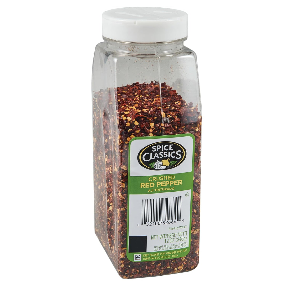 Spice Classics Crushed Red Pepper, 12 oz - Dried and Crushed Red Chili Pepper Flakes for Pizza, Chowder, Seafood, Pasta