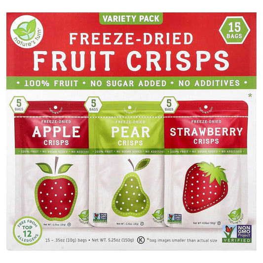 Nature's Turn Freeze-Dried Fruit Crisps Variety Bag Snack