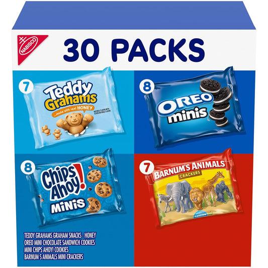 Nabisco Team Favorites Snacks Variety Pack with assorted cookies and crackers