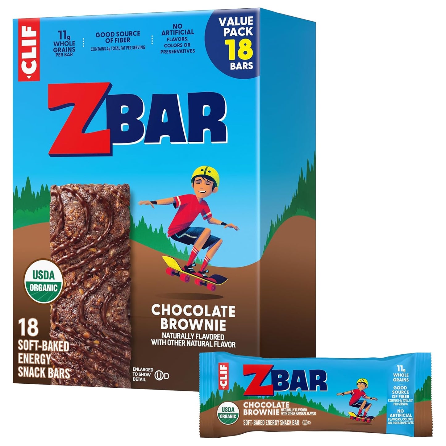 Soft-Baked Energy Snack Bars with 11g Whole Grains and USDA Organic Granola