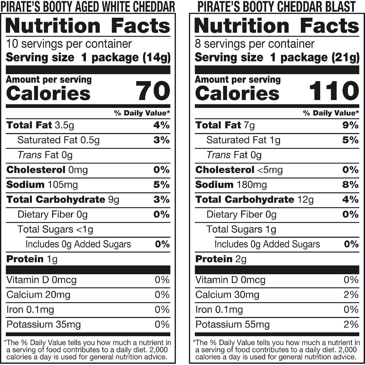Pirate's Booty Aged White Cheddar and Cheddar Blast Cheese Puffs Variety Pack
