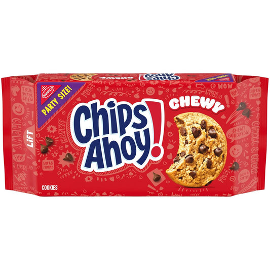 CHIPS AHOY! Chewy Chocolate Chip Cookies, Party Size, 26 oz Packaging