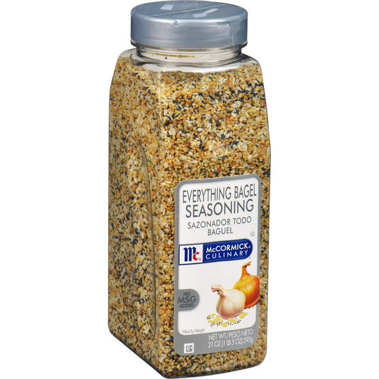 McCormick Culinary 21 oz Everything Bagel Seasoning Blend, Poppy Seed, Sesame Seed, Garlic, Onion, and Salt