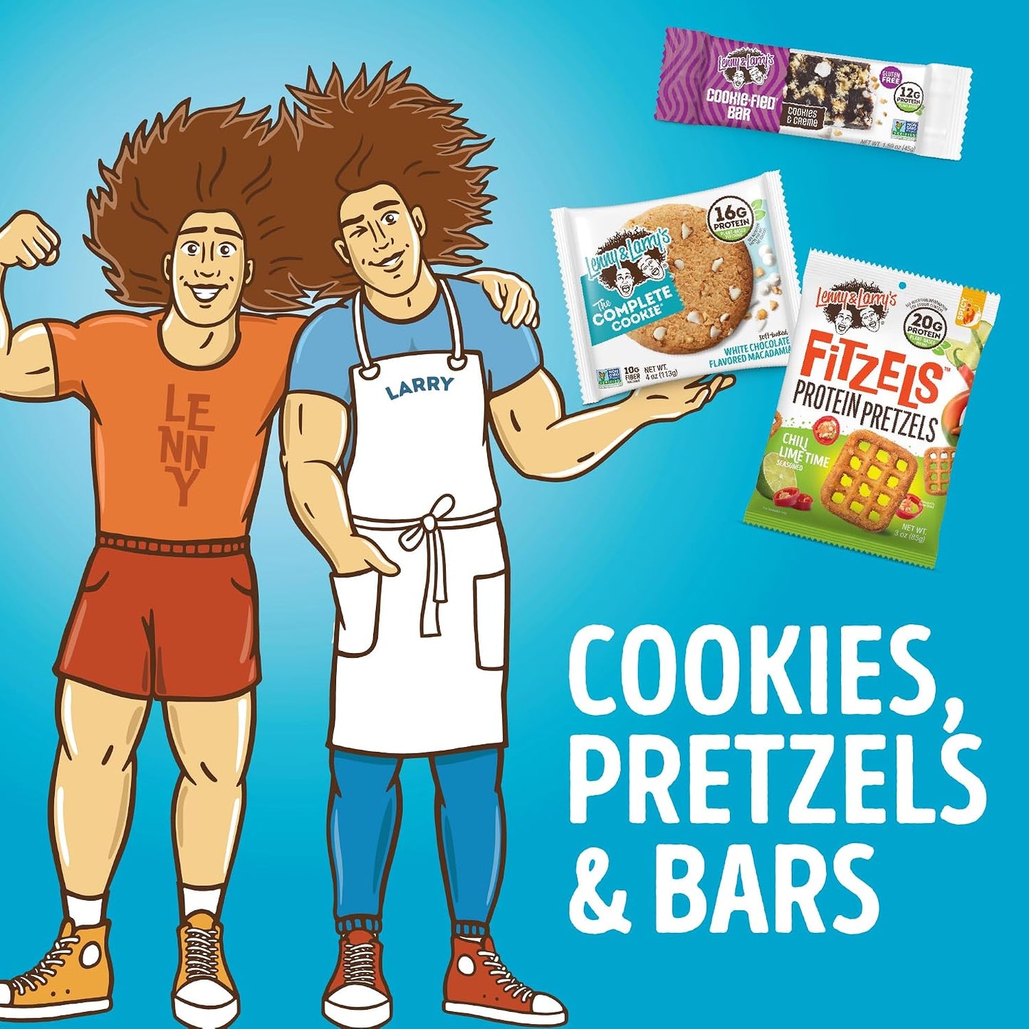 Lenny & Larry's Cookie-fied BIG BAR - Chocolate Chip Cookie Dough Vegan Protein Bars