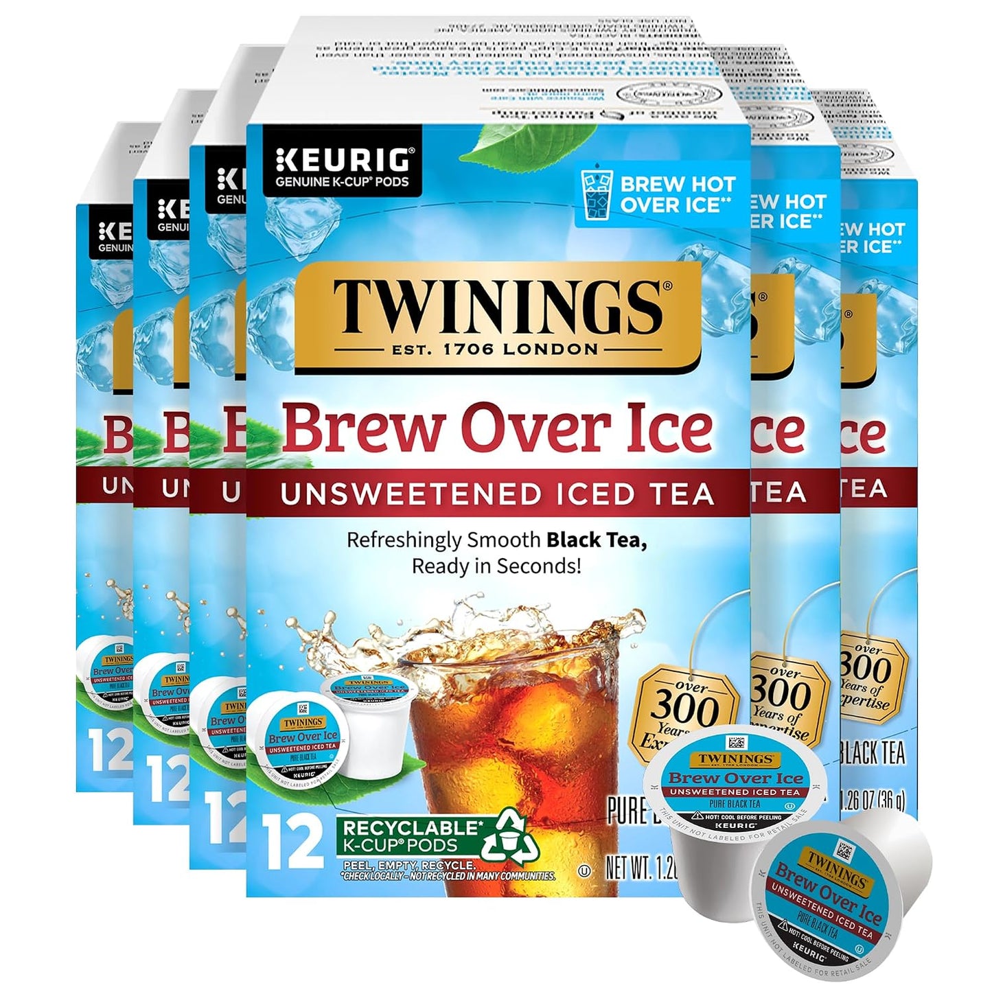 Twinings Lemon and Ginger Herbal Tea K-Cup Pods for Keurig, 24 Count