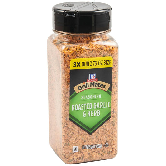 McCormick Grill Mates Roasted Garlic & Herb Seasoning, 9.25 oz - Epic Blend for Grilled Meats