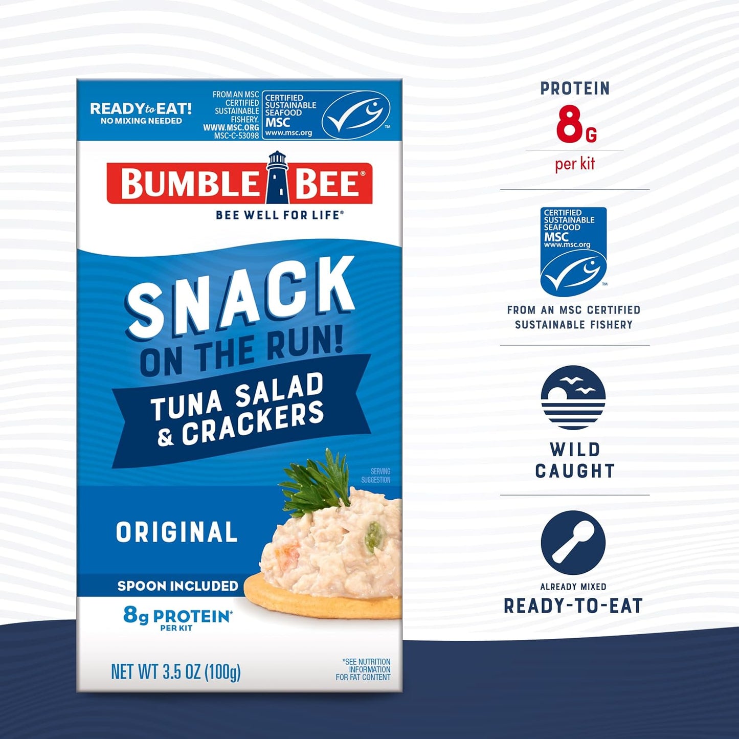 Bumble Bee Snack On The Run! Protein Pack with Tuna Salad and Crackers
