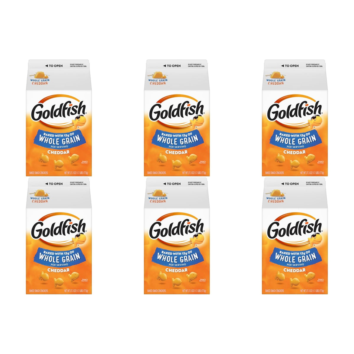 Goldfish Cheddar Cheese Crackers 27.3 Oz Carton
