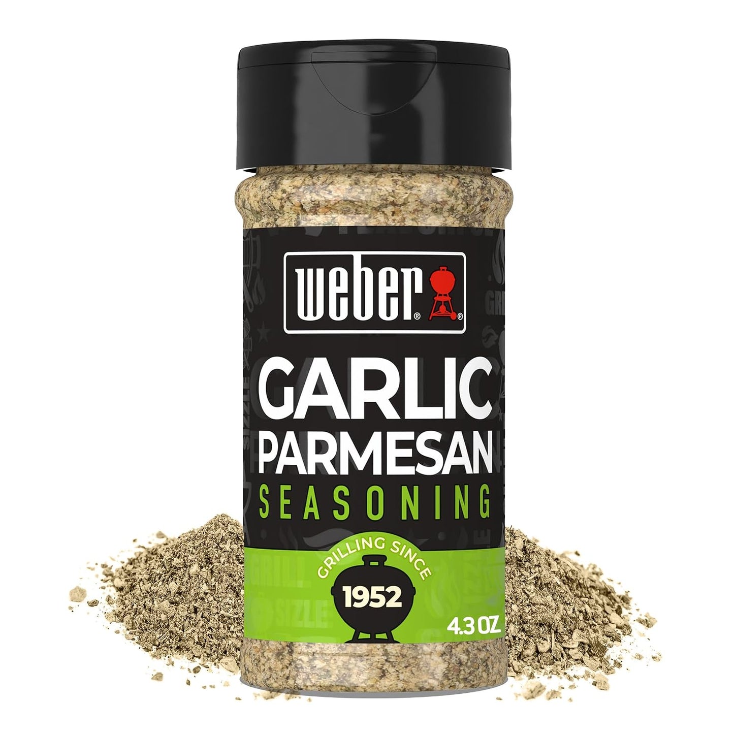 Weber 4.3 oz Garlic Parmesan Seasoning Blend for Vegetables, Pork, Poultry, and Pasta