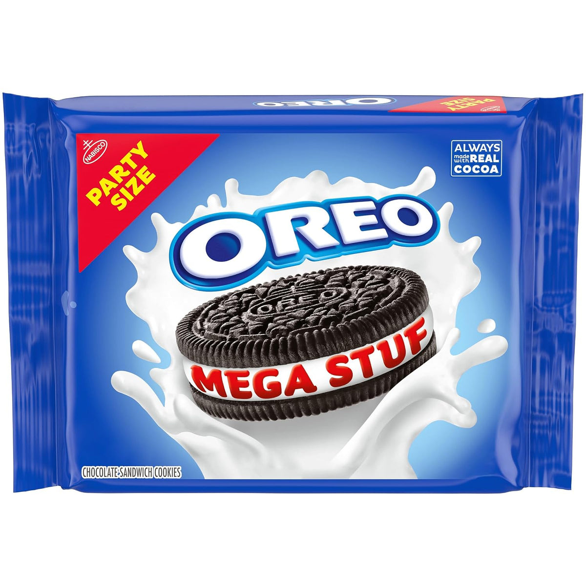 OREO Mega Stuf Chocolate Sandwich Cookies Party Size 1 lb 9.35 oz
