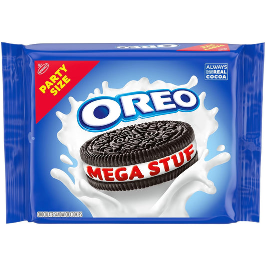 OREO Mega Stuf Chocolate Sandwich Cookies Party Size 1 lb 9.35 oz