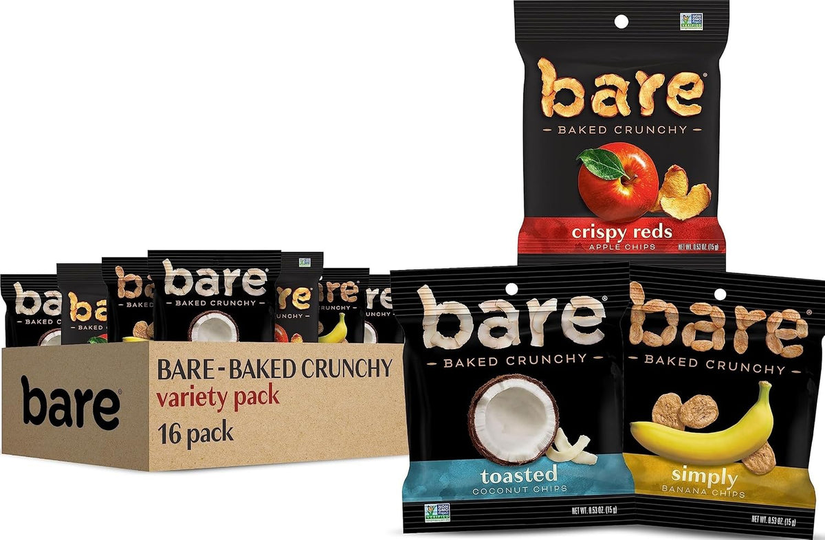 Bare Baked Crunchy Fruit Variety Pack, 16 Count, 0.53 Ounce Bags