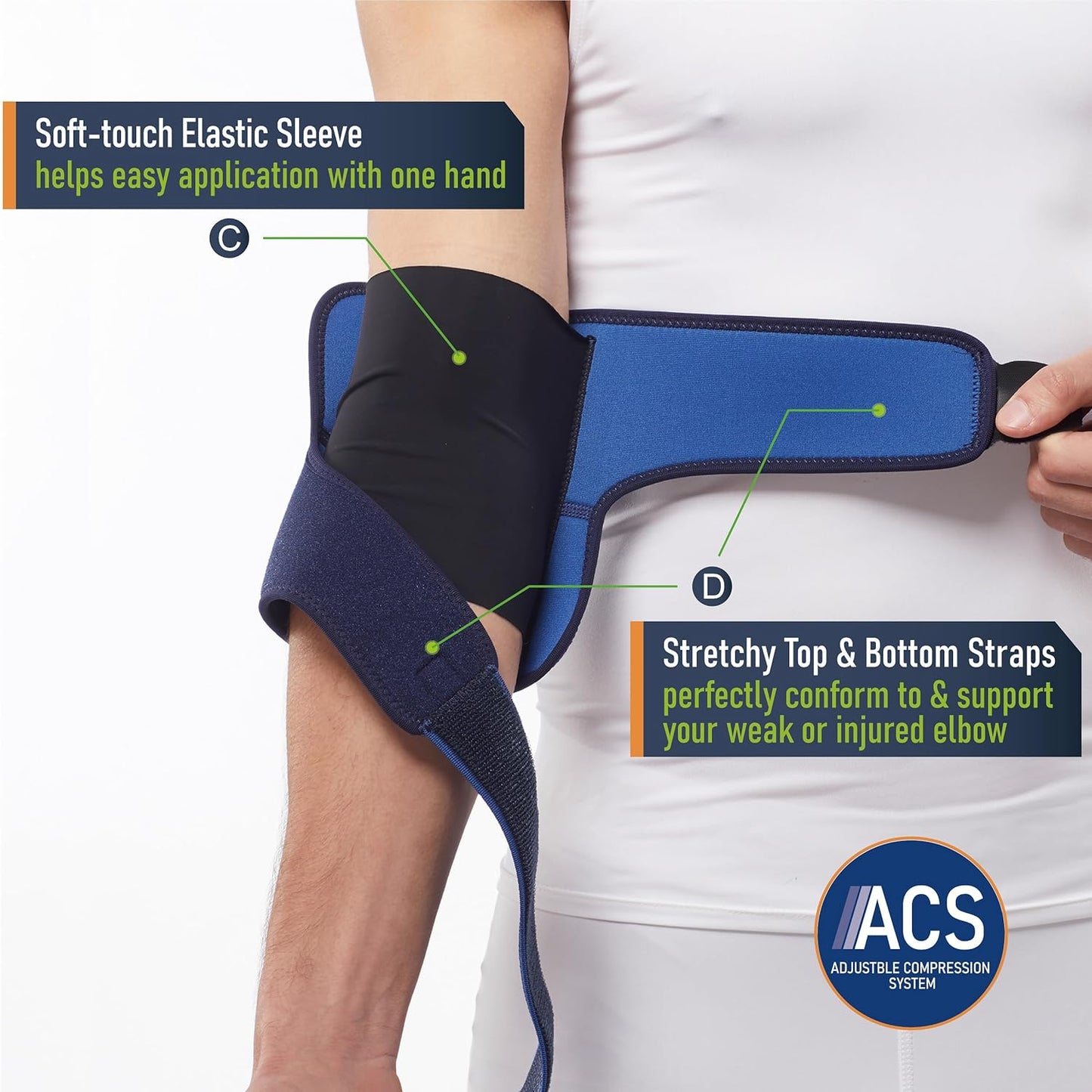 Comforband Adjustable Elbow Brace for Tennis Elbow and Injury Recovery
