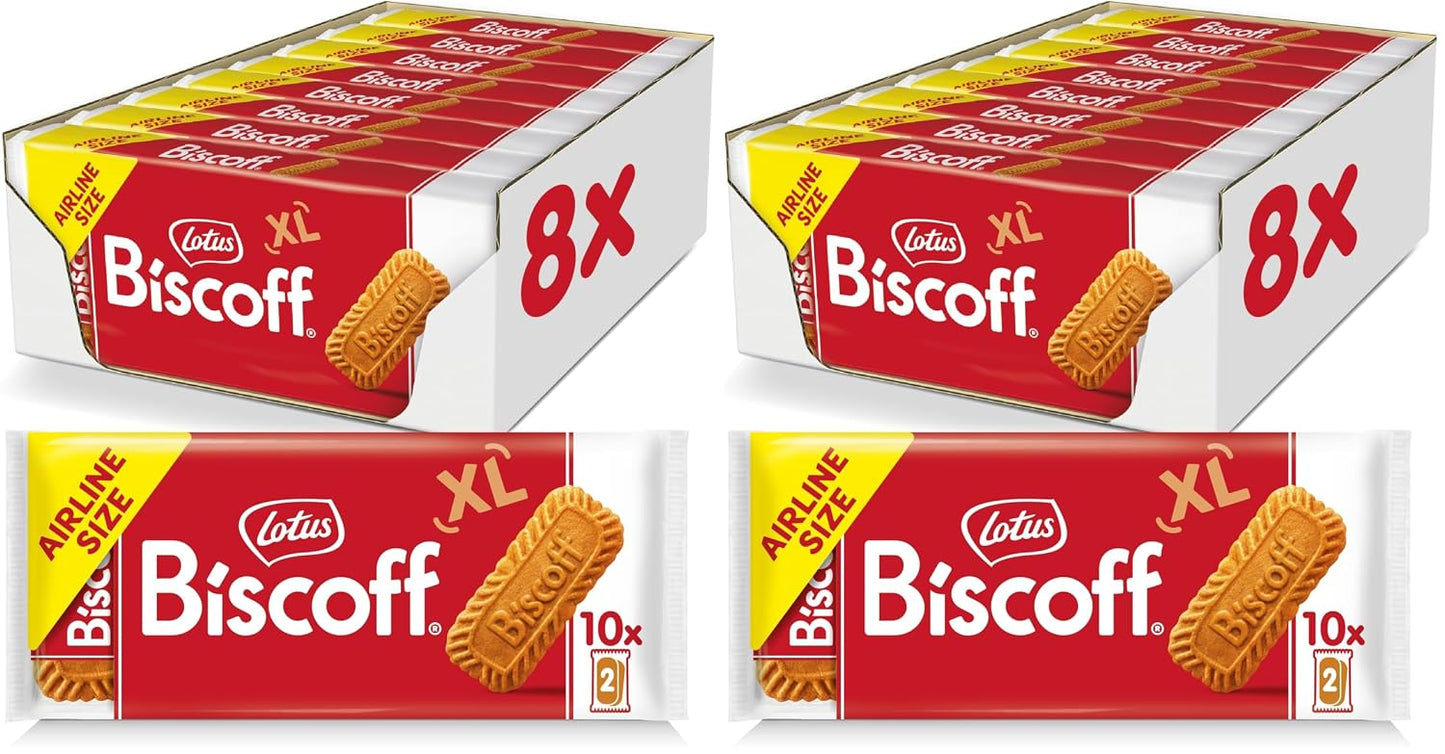 Lotus Biscoff Cookies, Caramelized Biscuit Snack, 20 Sleeves of 2 Extra Large Cookies