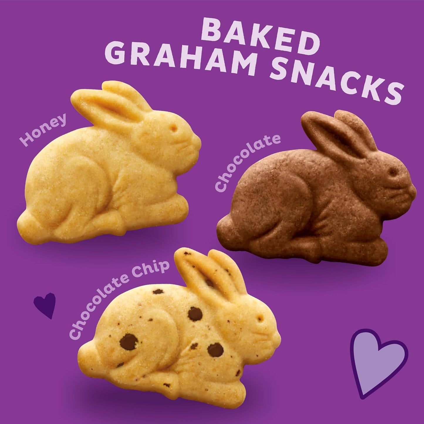 Annie's Organic Friends Bunny Grahams Snacks, Chocolate Chip, Chocolate, and Honey Baked Graham Crackers, 12 Pouches, 12 oz