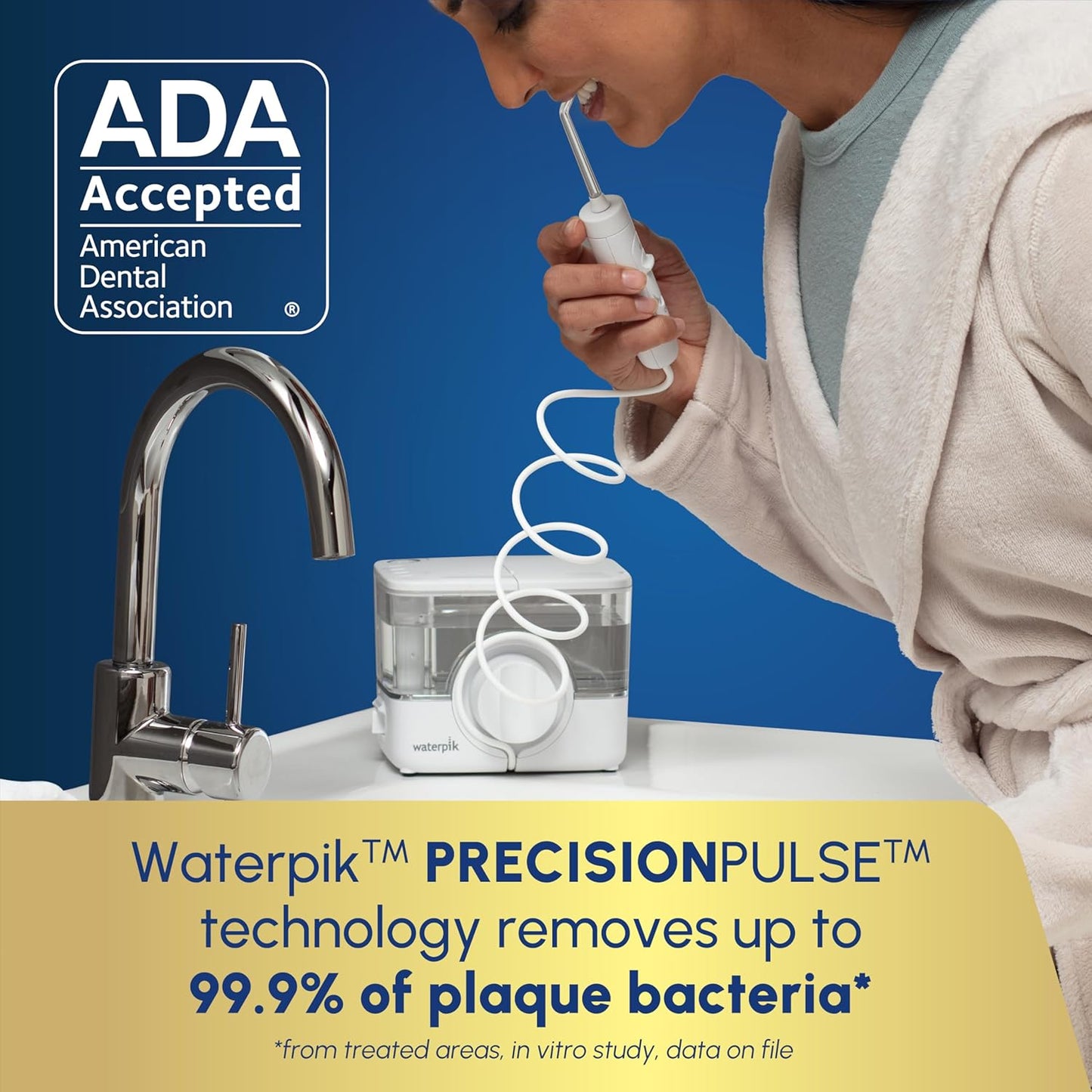 Waterpik ION Professional Water Flosser, Rechargeable, 10 Settings, 7 Tips, ADA Accepted