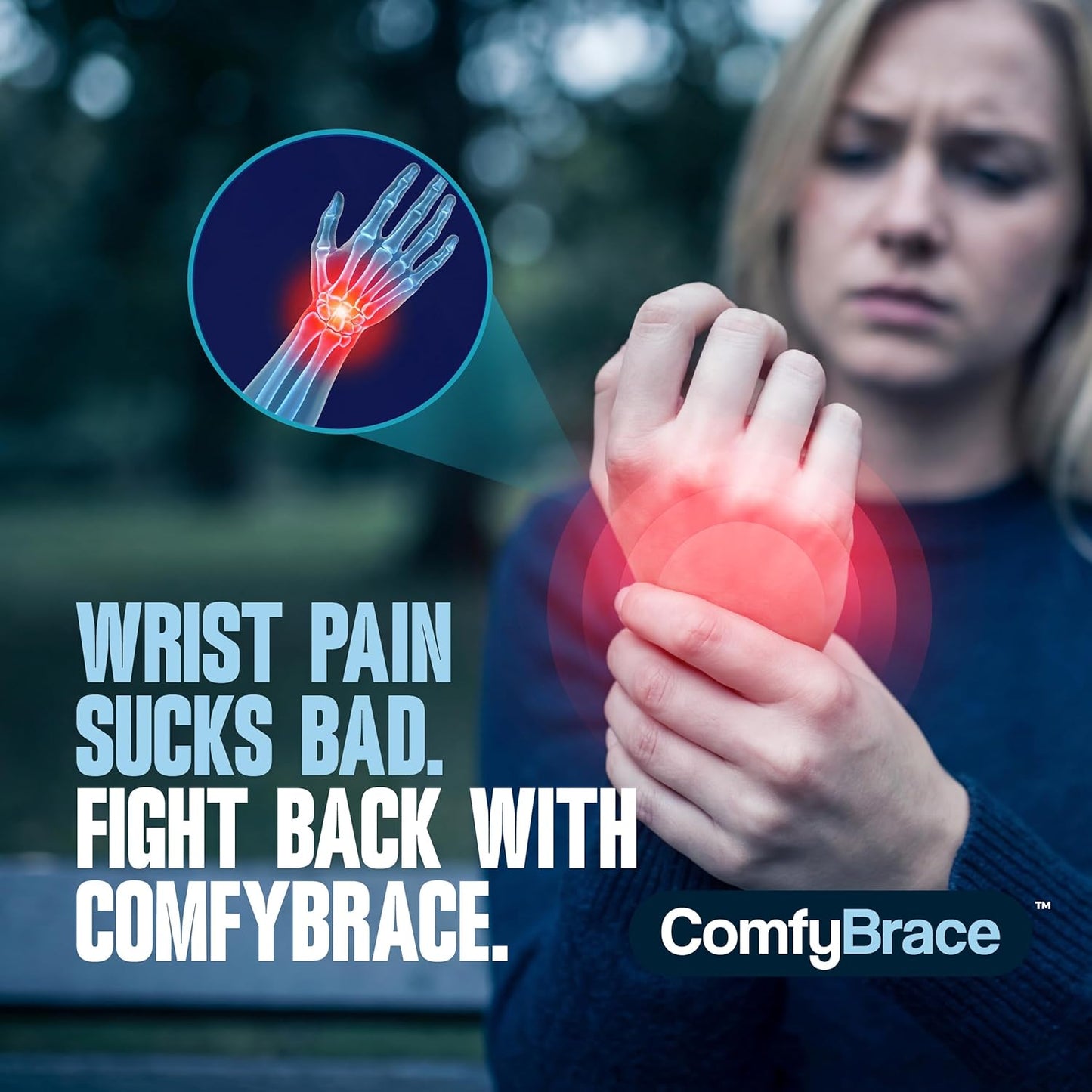 ComfyBrace Nighttime Pain Relief Wrist Brace for Carpal Tunnel and Arthritis