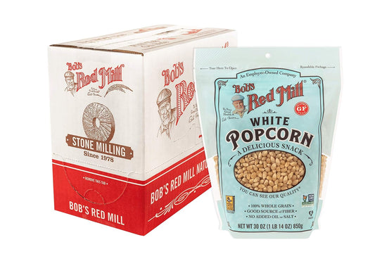 Bob's Red Mill White Popcorn, 30oz, 4-pack, Non GMO, Whole Grain, Vegan, Kosher
