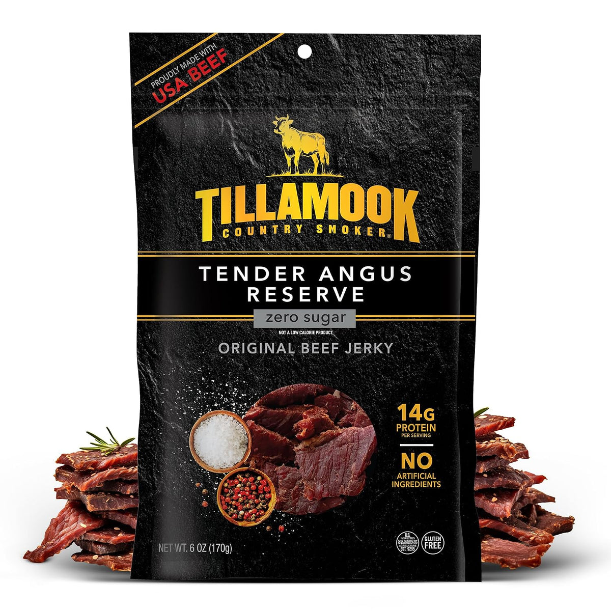 Tillamook Country Smoker Tender Angus Reserve Original Beef Jerky 6 oz