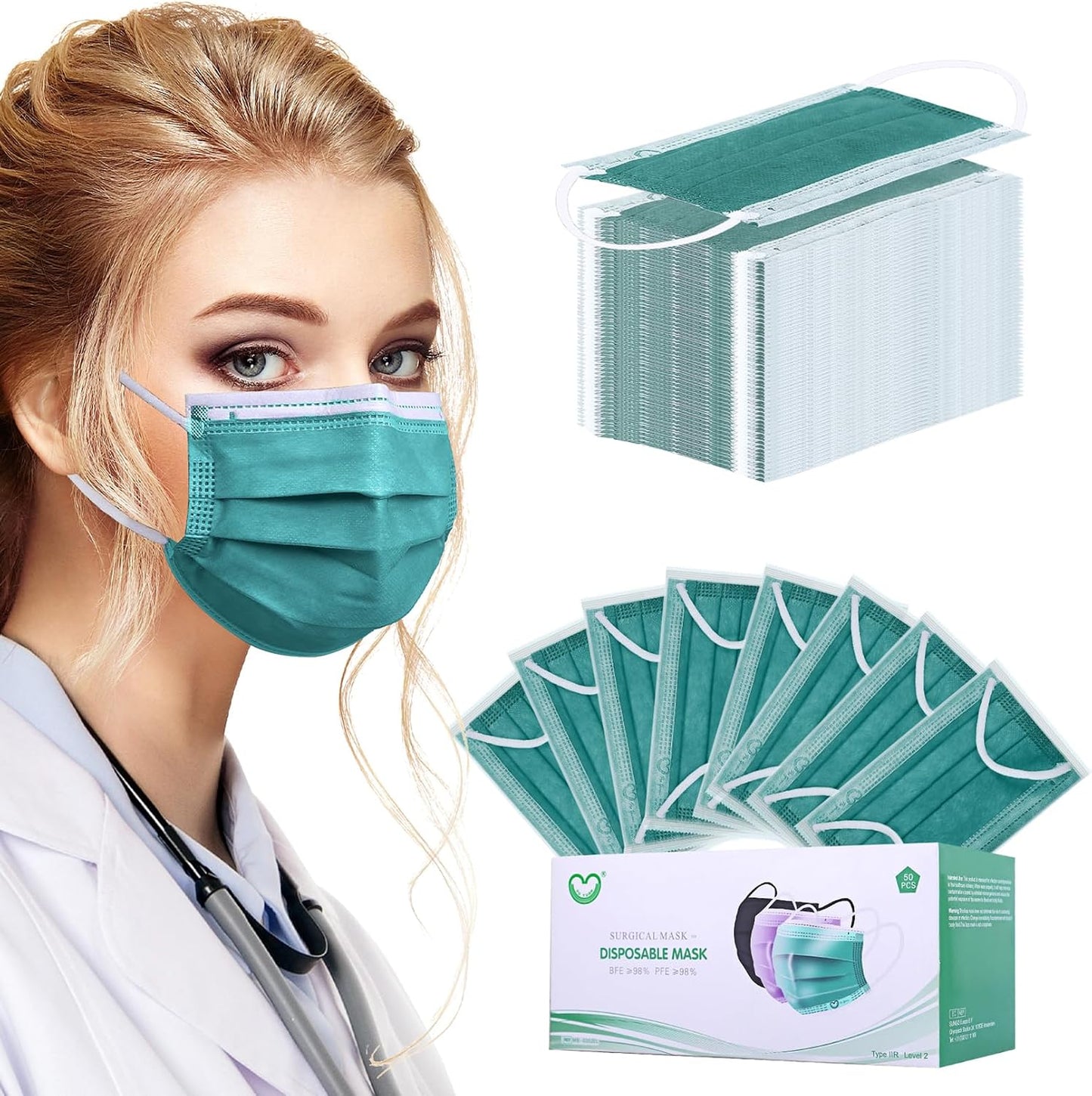 Disposable Face Mask 4-Ply Adult Soft Breathable Safety Mask
