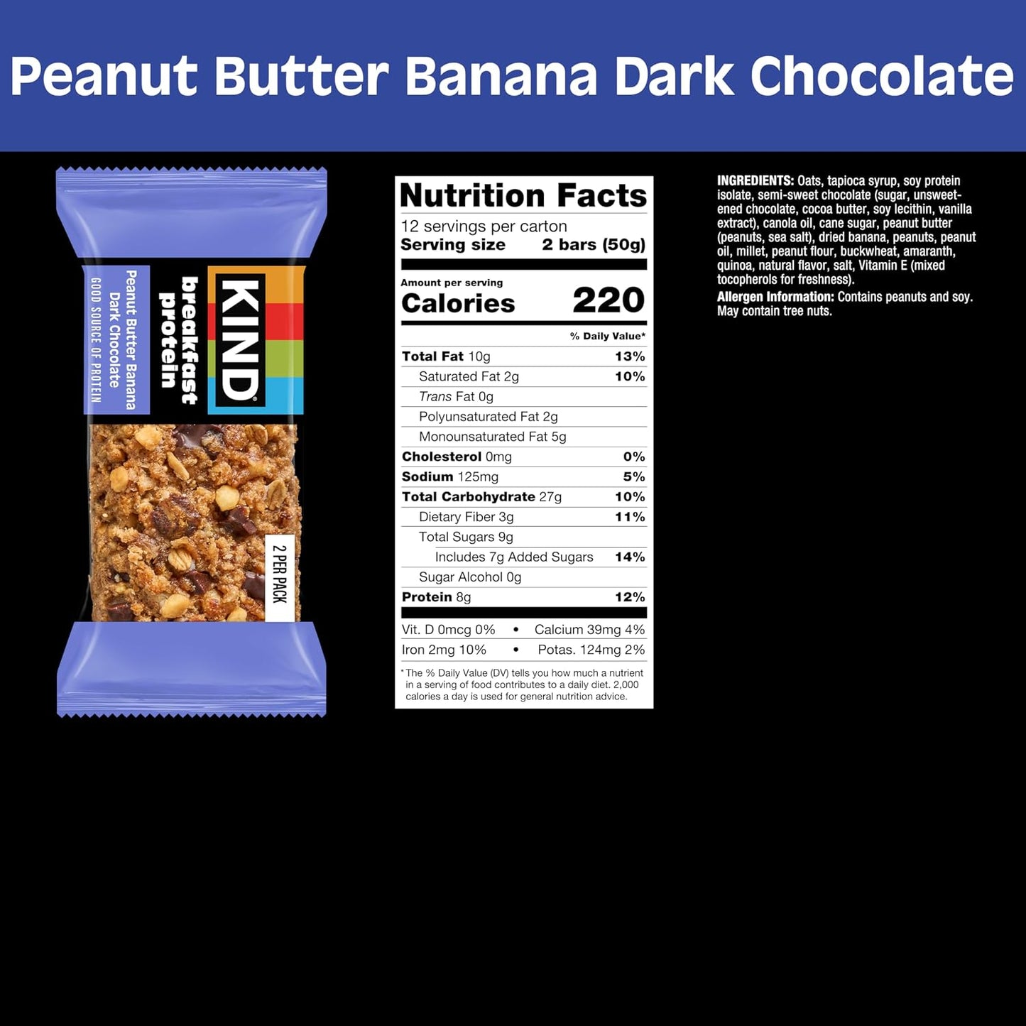 KIND Breakfast Protein Bars, 8g Protein, Gluten Free, 36 Count