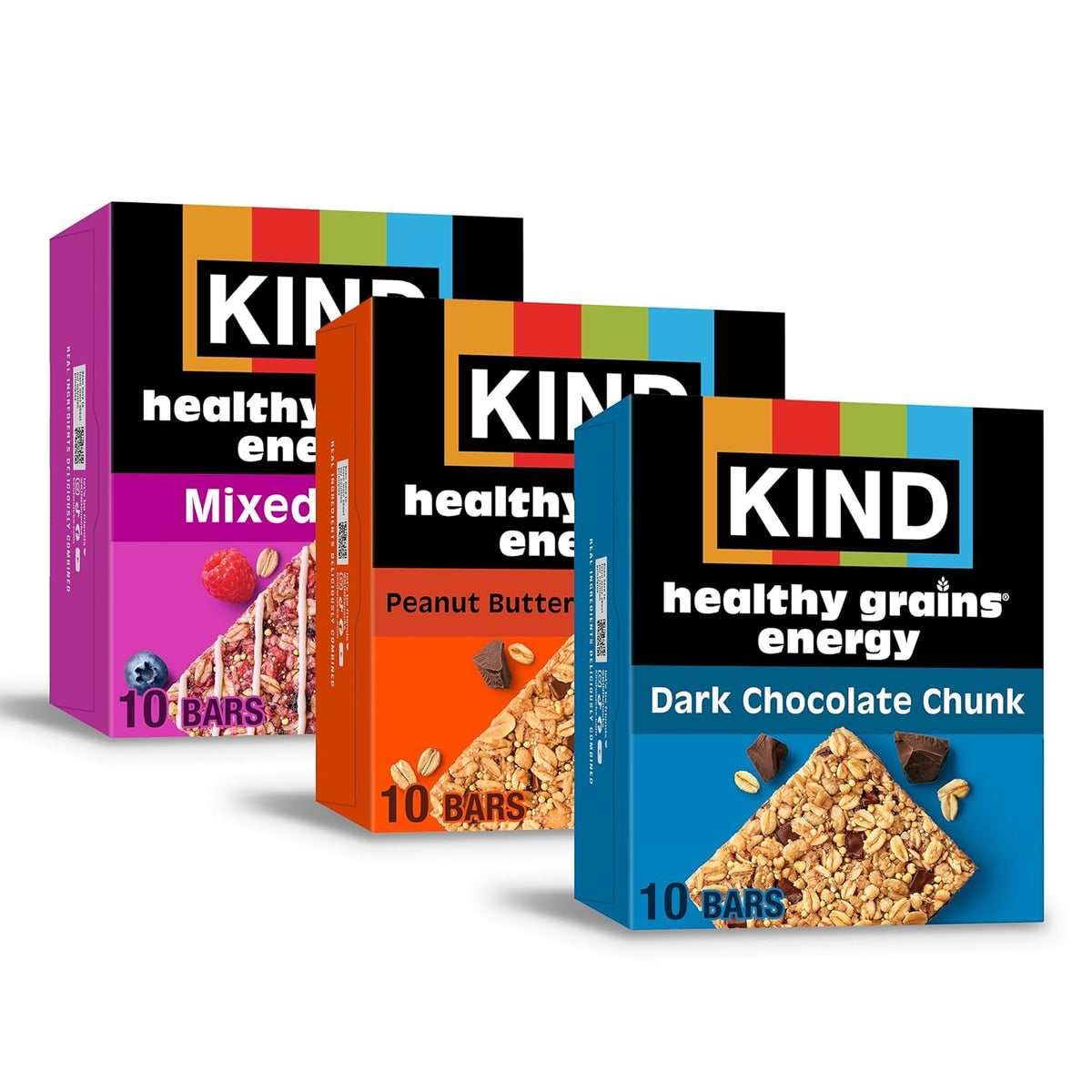 KIND Grains Energy Bars Variety Pack, 30 Count, Gluten Free, Non-GMO