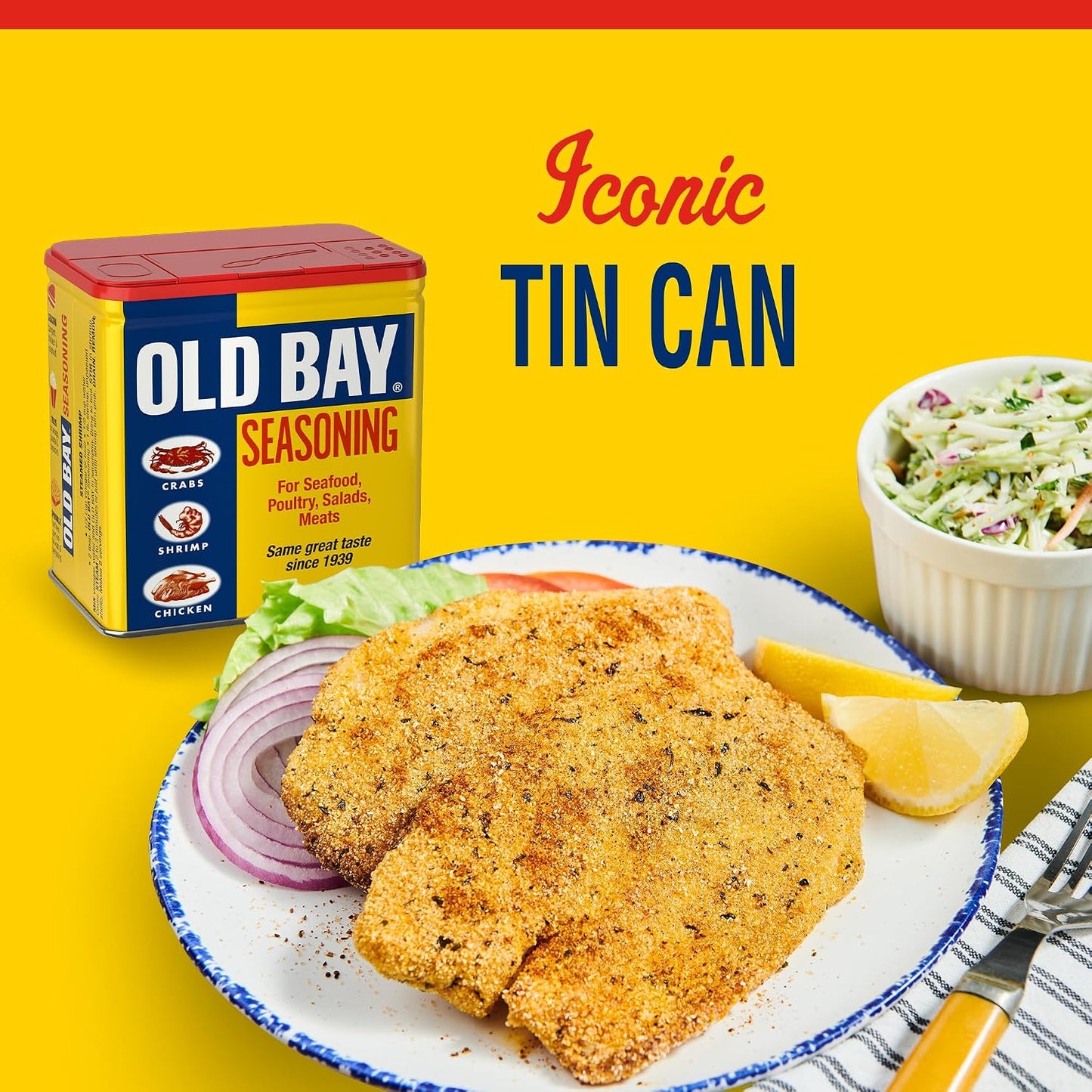 OLD BAY Classic Seafood Seasoning, Non GMO, Gluten Free, Unique Blend of 18 Herbs & Spices, 6 oz