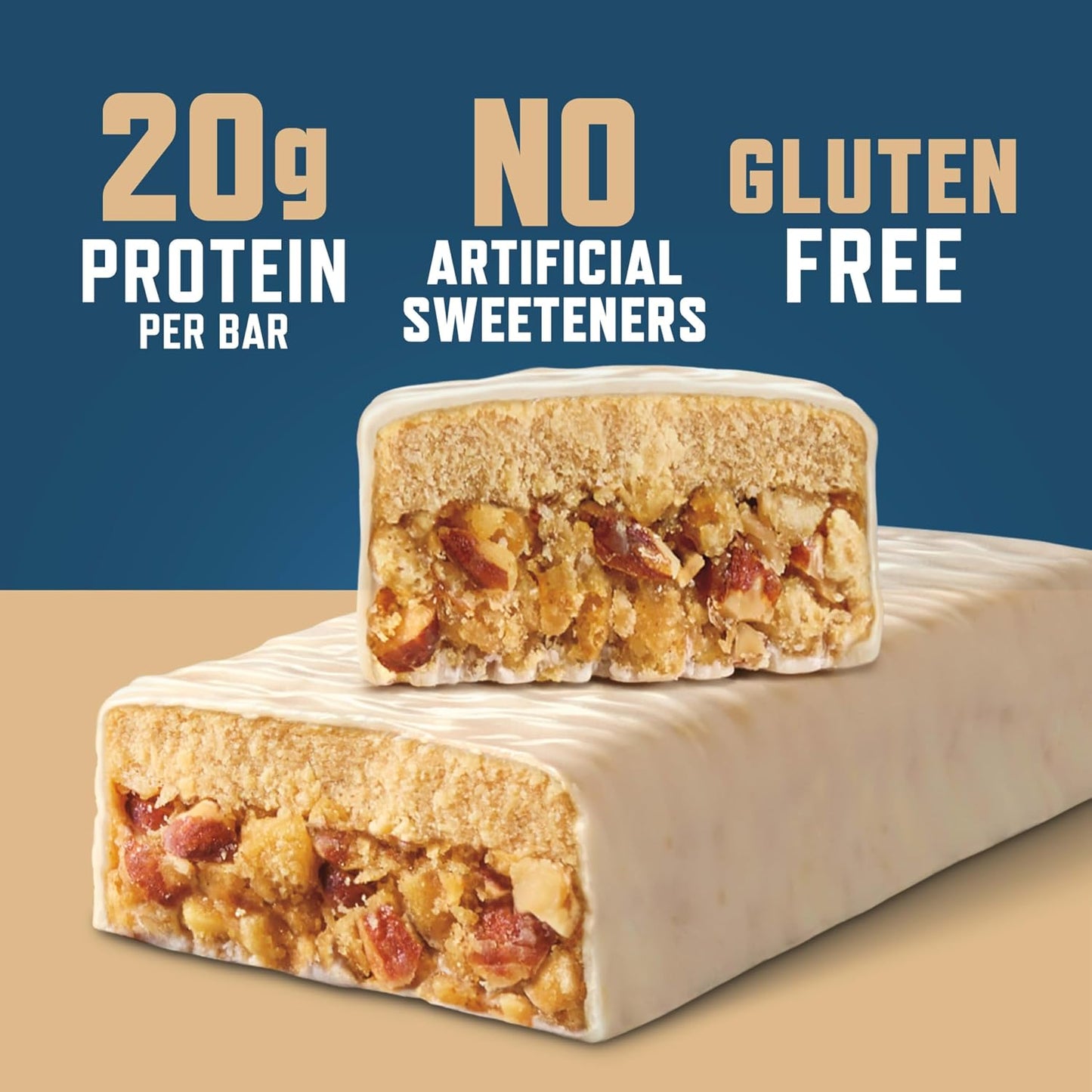 CLIF BUILDERS Vanilla Almond Flavor Plant Based Protein Bars 12 Pack