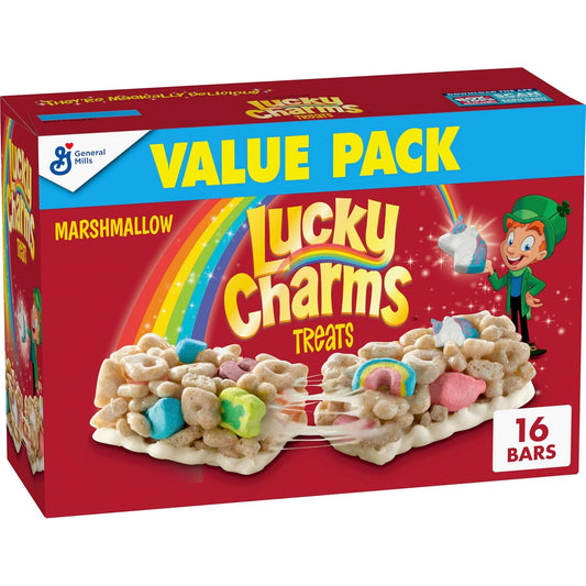 Lucky Charms Cereal Bars, 16 Count, 13.6 oz Value Pack