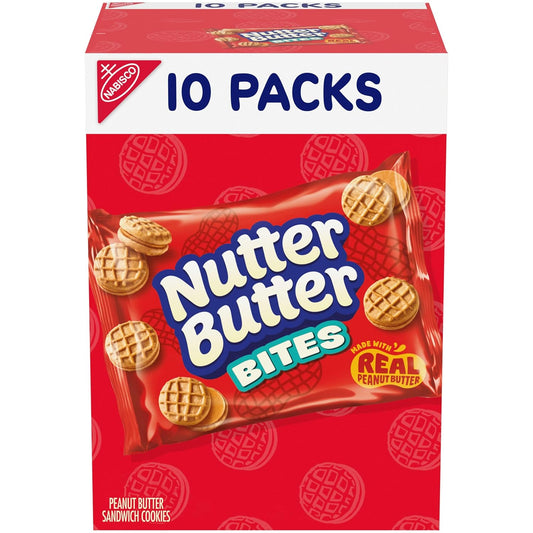 NUTTER BUTTER Bites Peanut Butter Sandwich Cookies snack packs